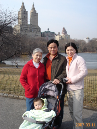 central park, NYC with grandparents